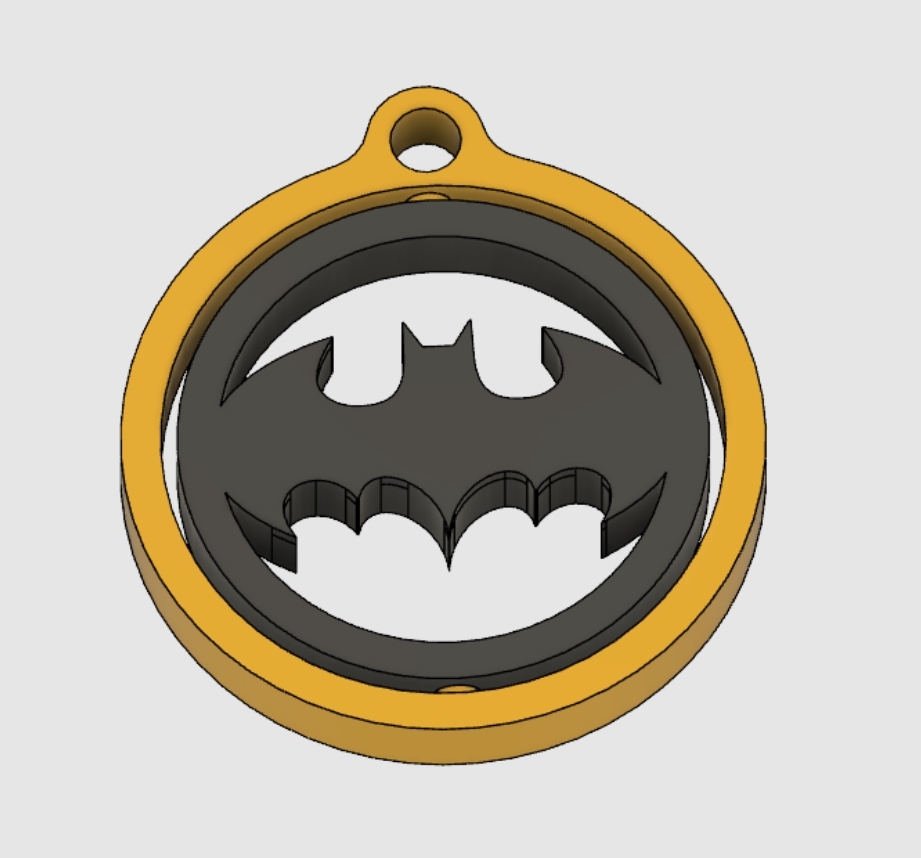 3D-gedruckter Batman-Schlüsselanhänger 3D-printed Batman Keychain