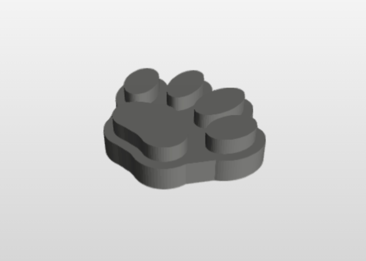 3D-gedruckte Katzenpfoten-Ohrringe 3D-printed Cat Paws Earing