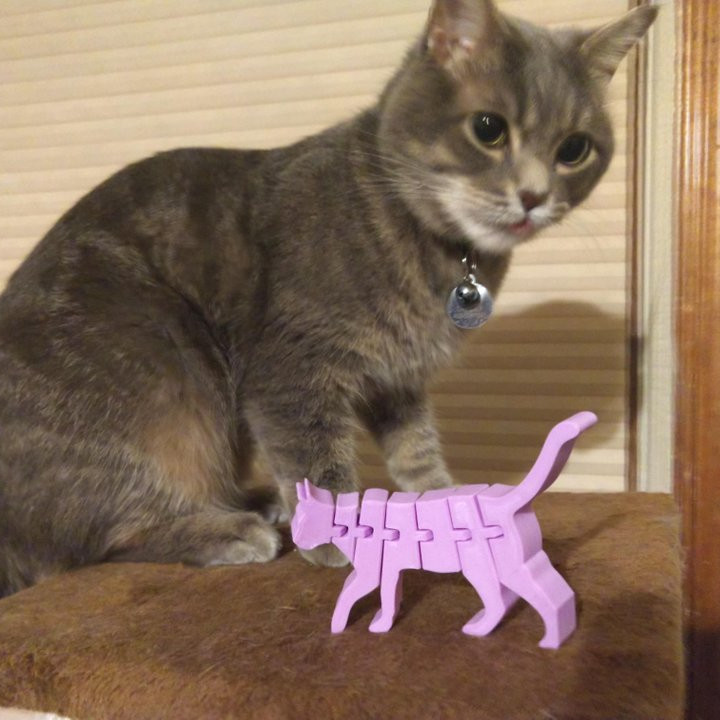 Flexi-Katze zum Drucken vor Ort Print in Place Flexi Cat