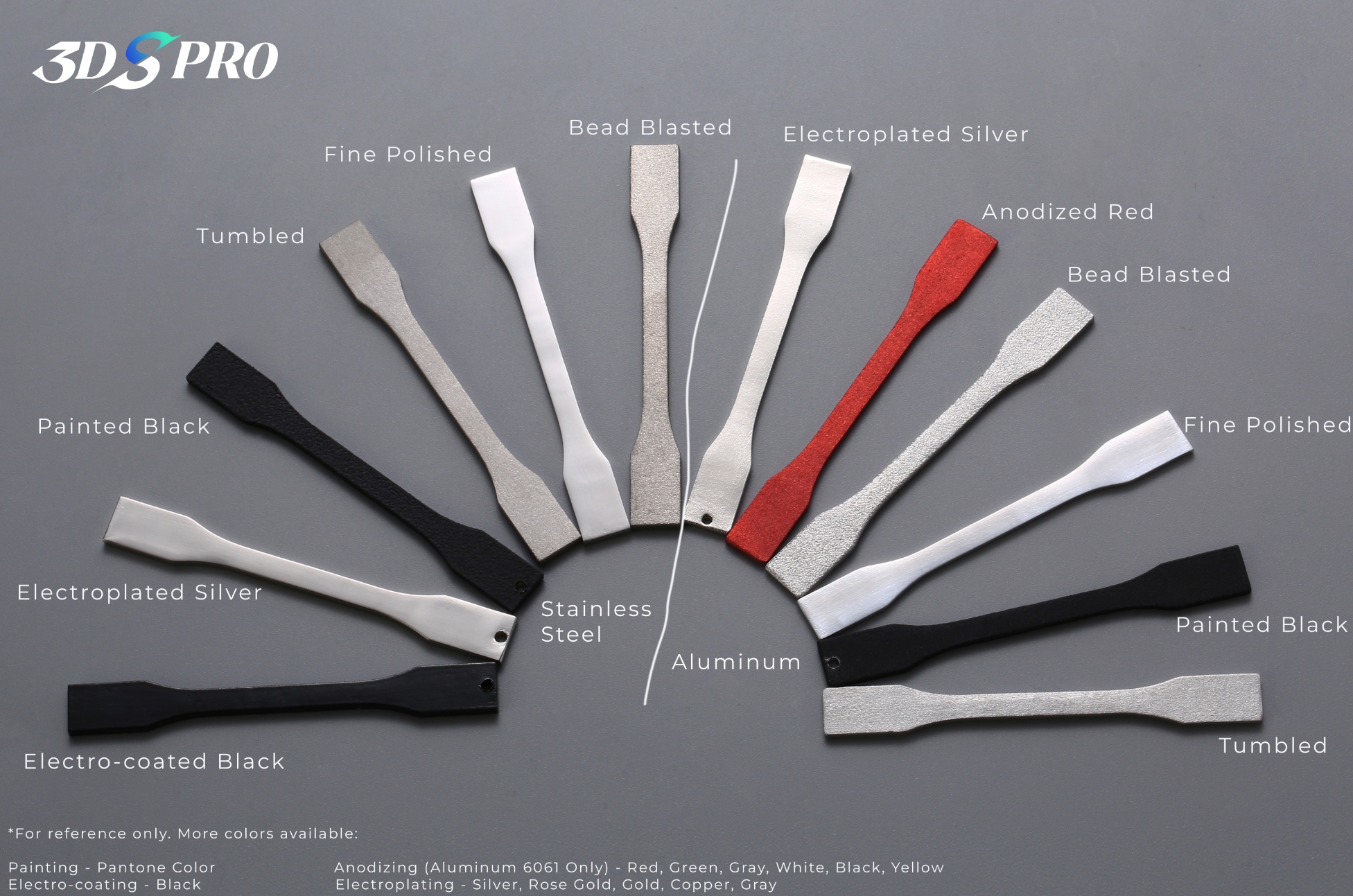 3DSPRO-Oberflächenveredelungsoptionen für SLM-3D-gedruckte Teile 3DSPRO Surface Finishing Options for SLM 3D-printed Parts