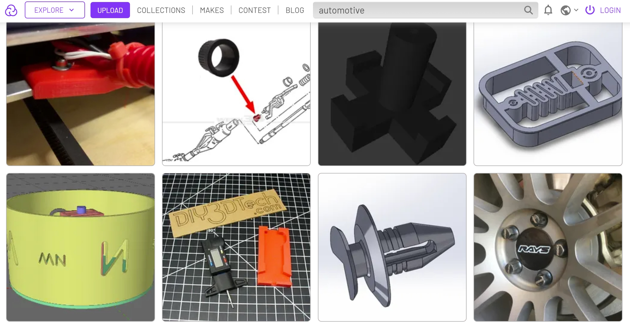 Cults 3D-Drucker Autoteile STL-Dateien Cults 3D Printer Car Parts STL Files