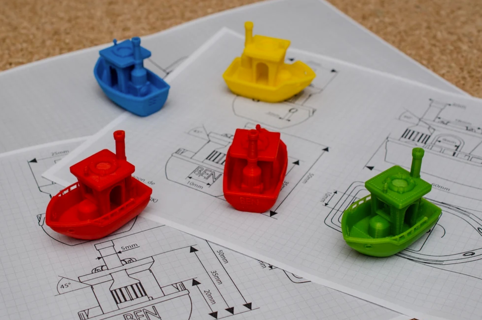 3D-gedrucktes Benchy-Boot 3D Printed Benchy Boat