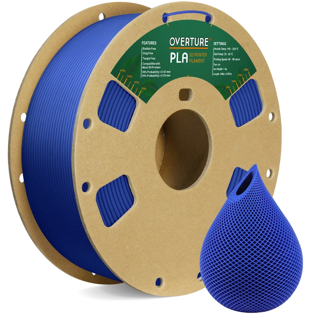 Overture PLA 3D-Druckerfilament Overture PLA 3D Printer Filament