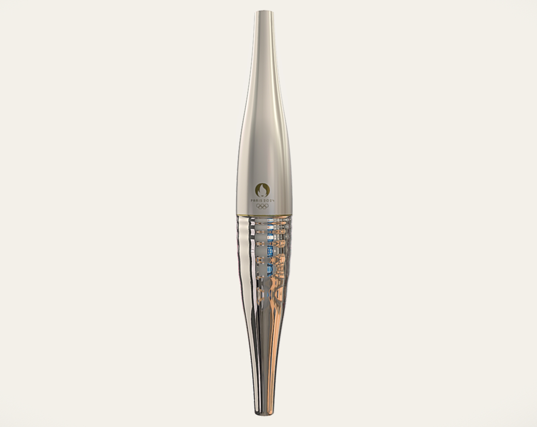 Fackel der Olympischen Sommerspiele 2024 in Paris, 3D-Modell 2024 Paris Summer Olympic Games Torch 3D Model