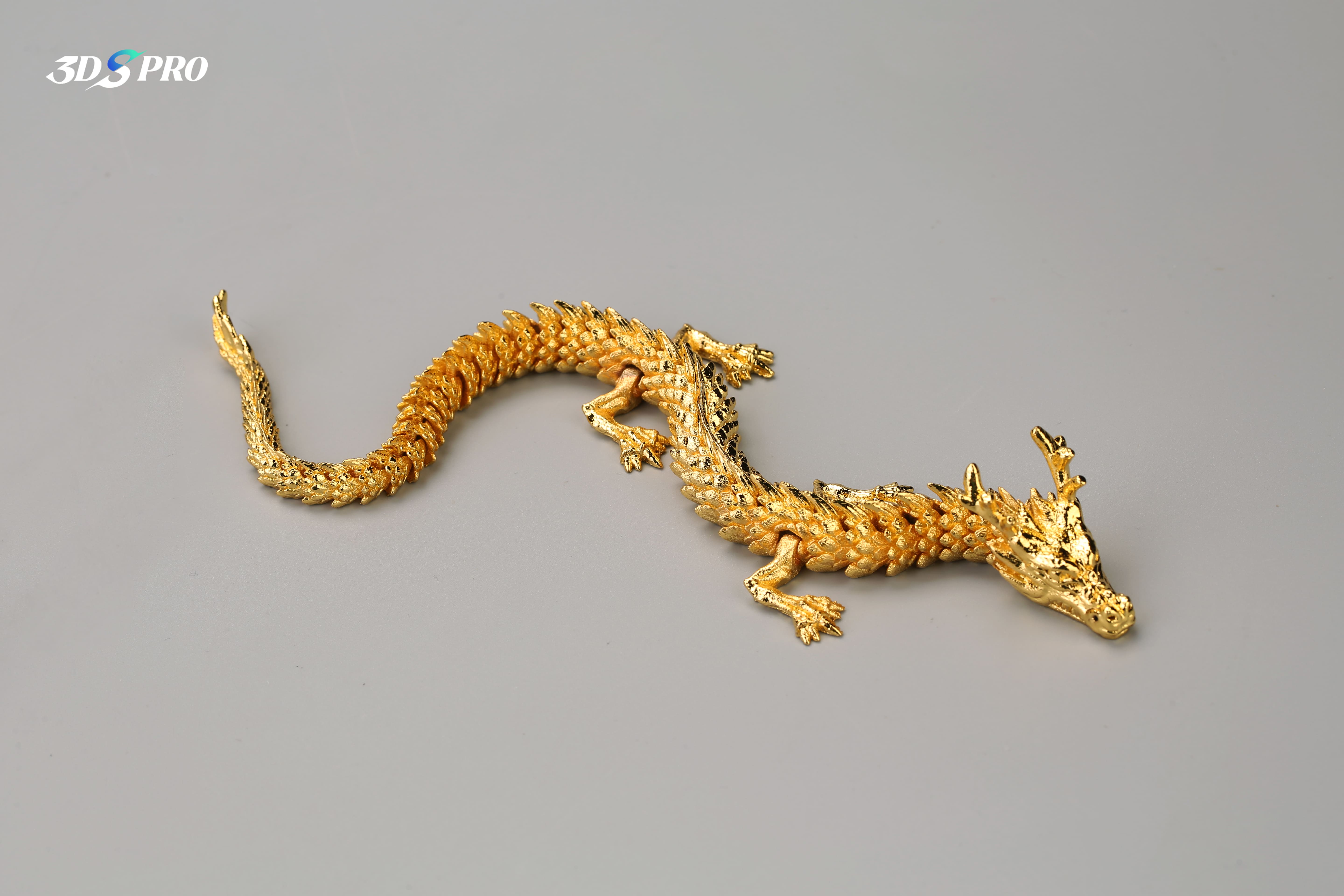3d printed dragon_electroplated
