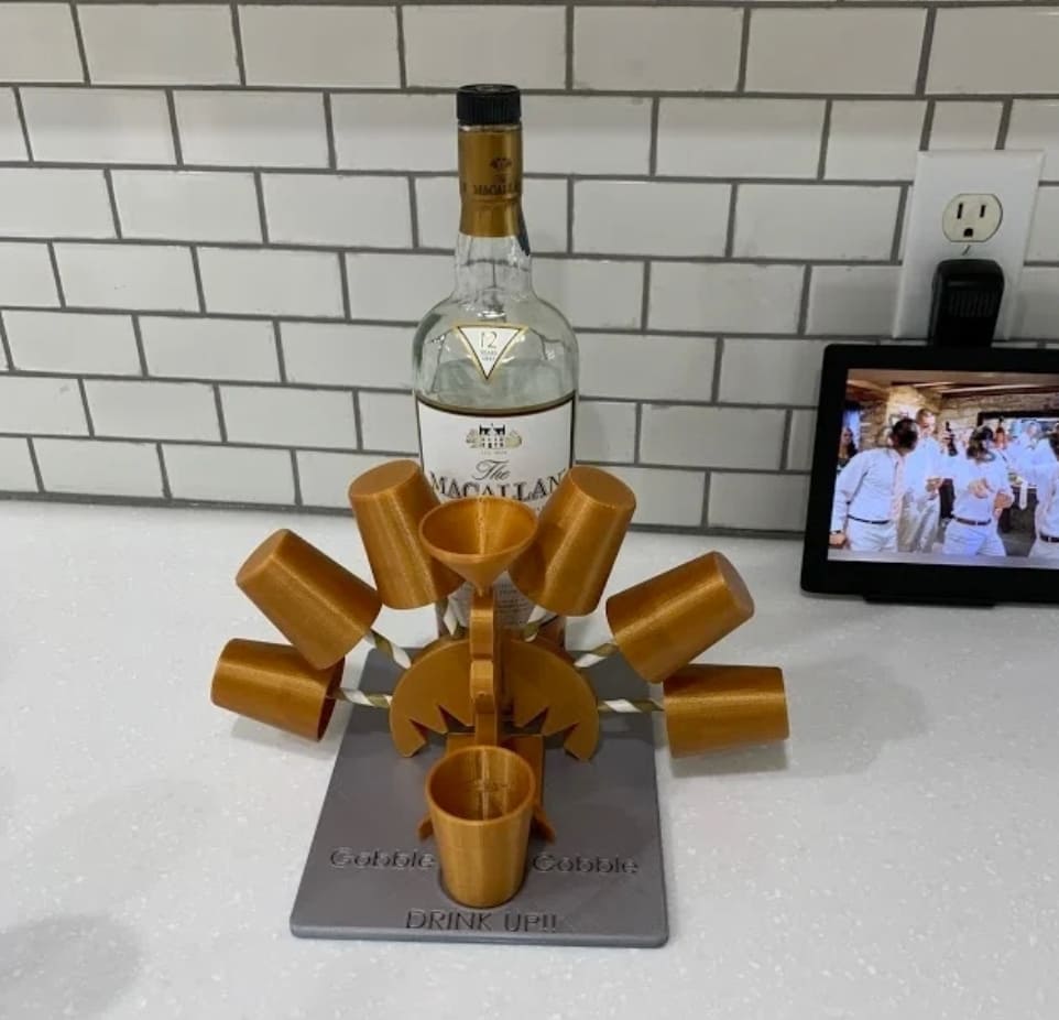 3D-gedruckter Thanksgiving-Shot-Spender 3d printed thanksgiving shot dispenser